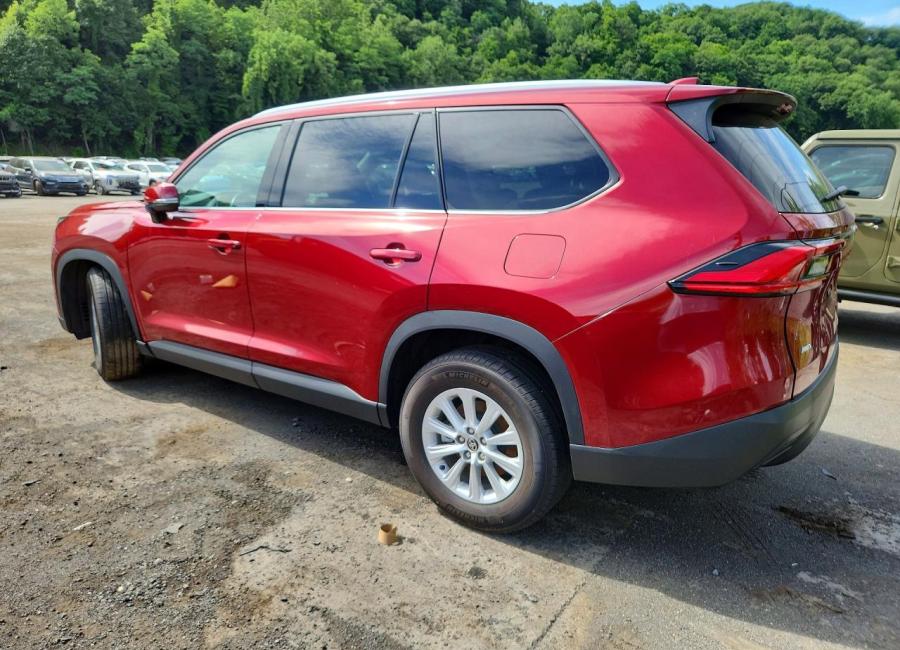Salvage 2024 Toyota Grand Highlander Xle in Burgundy