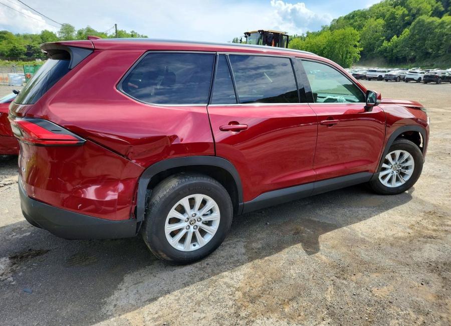 Salvage 2024 Toyota Grand Highlander Xle in Burgundy
