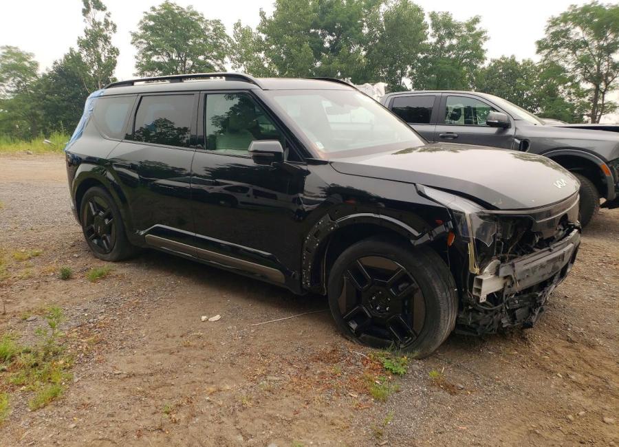 Salvage 2024 Kia Ev9 Gt Line in Black