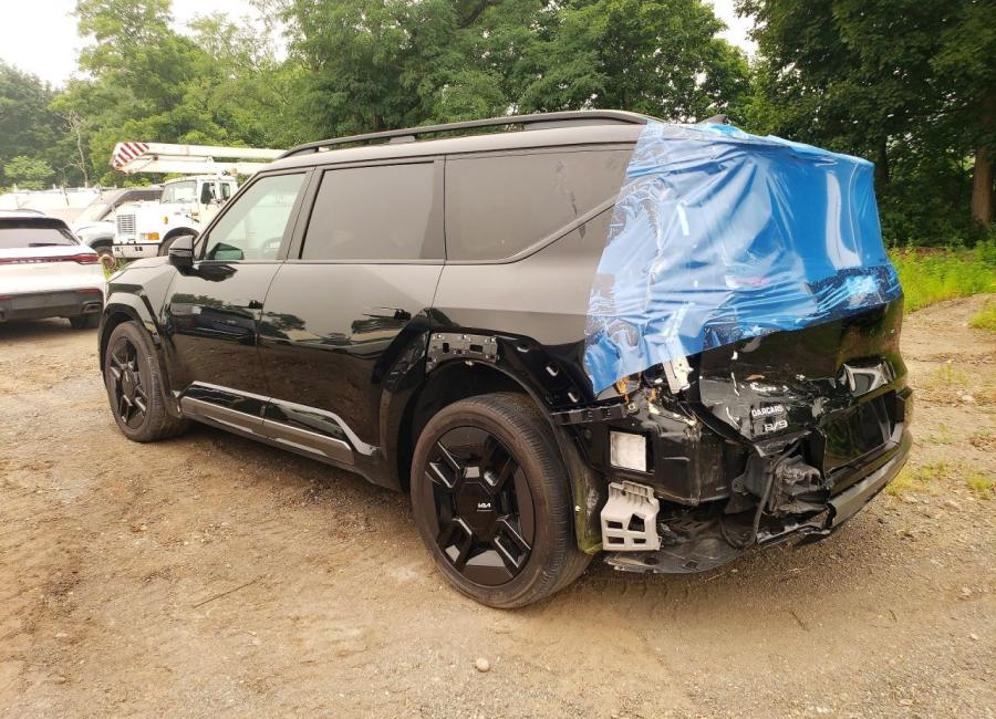 Salvage 2024 Kia Ev9 Gt Line in Black