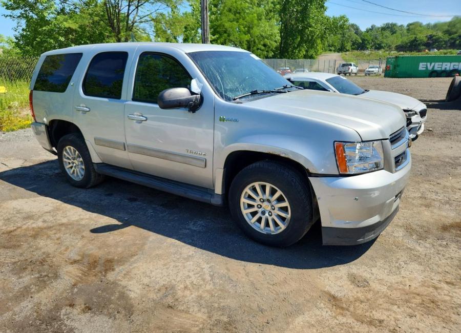 Salvage 2011 Chevrolet Tahoe Hybrid in Gray