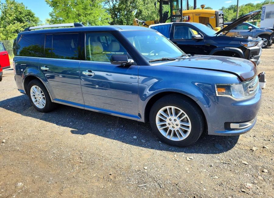 Salvage 2019 Ford Flex  in Blue
