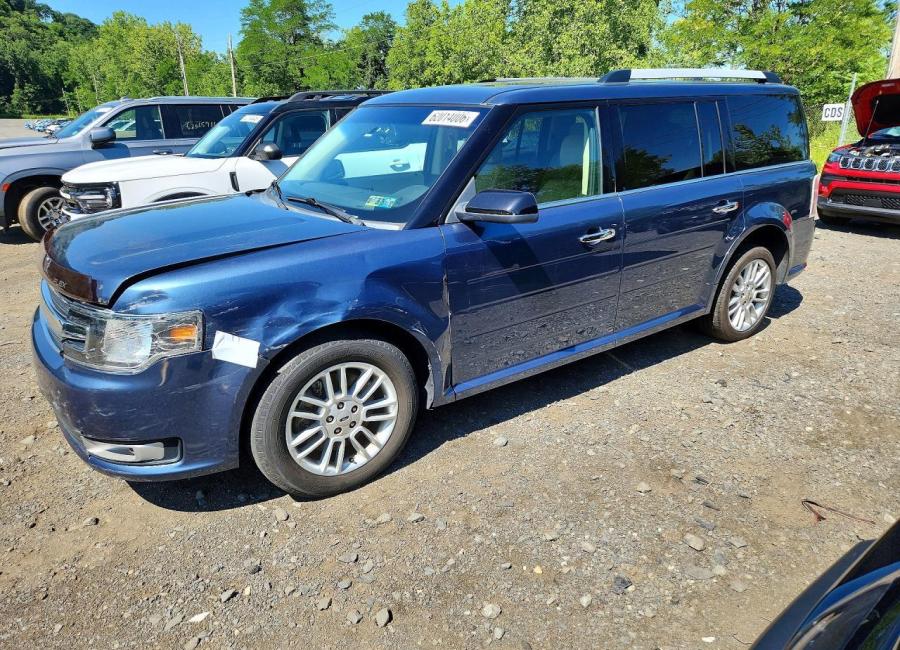 Salvage 2019 Ford Flex  in Blue