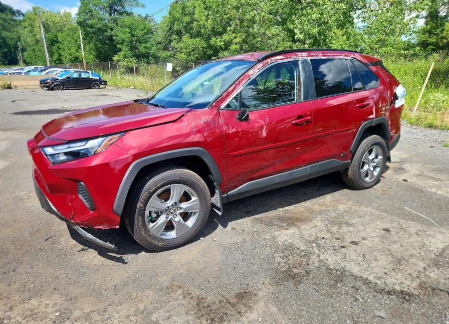 Salvage 2025 Toyota Rav4 Hybrid Xle in Burgundy