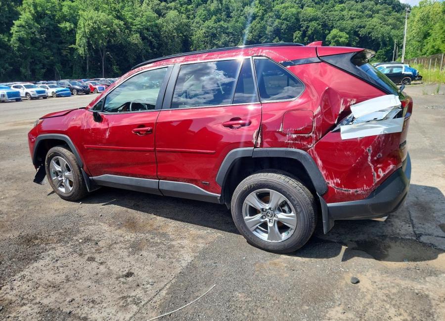 Salvage 2025 Toyota Rav4 Hybrid Xle in Burgundy