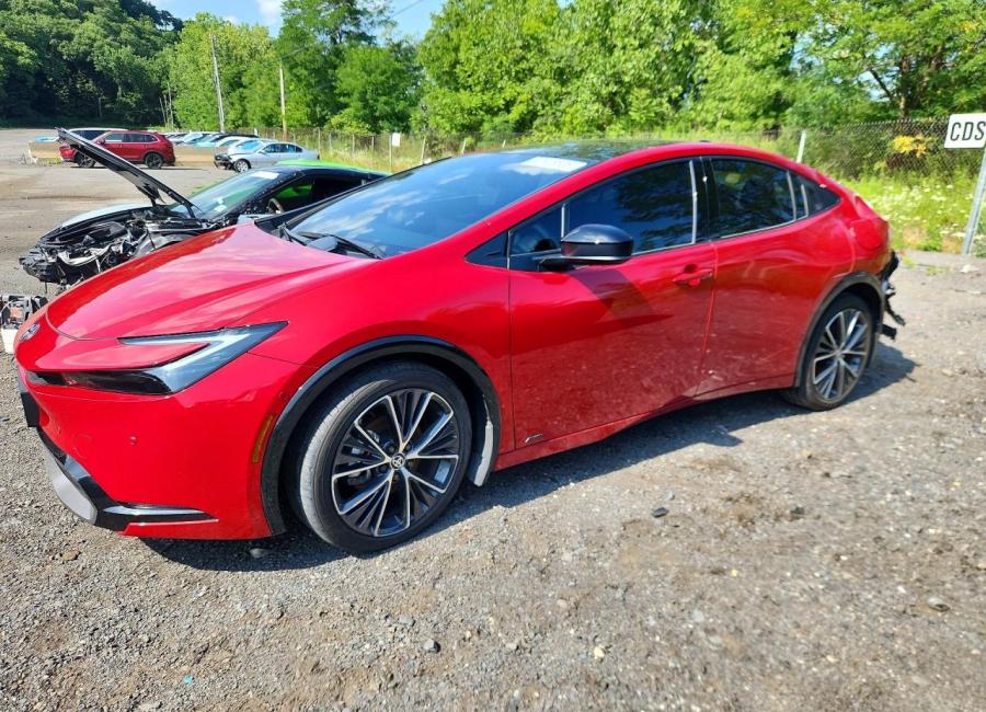 Salvage 2024 Toyota Prius Limited in Red