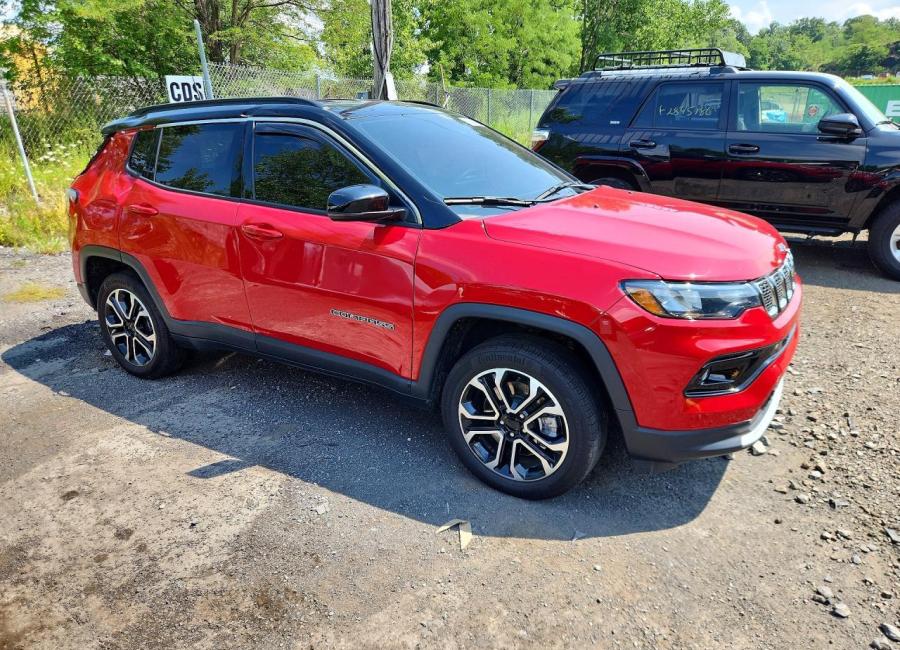 Salvage 2024 Jeep Compass Limited in Red