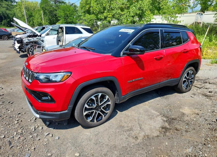 Salvage 2024 Jeep Compass Limited in Red