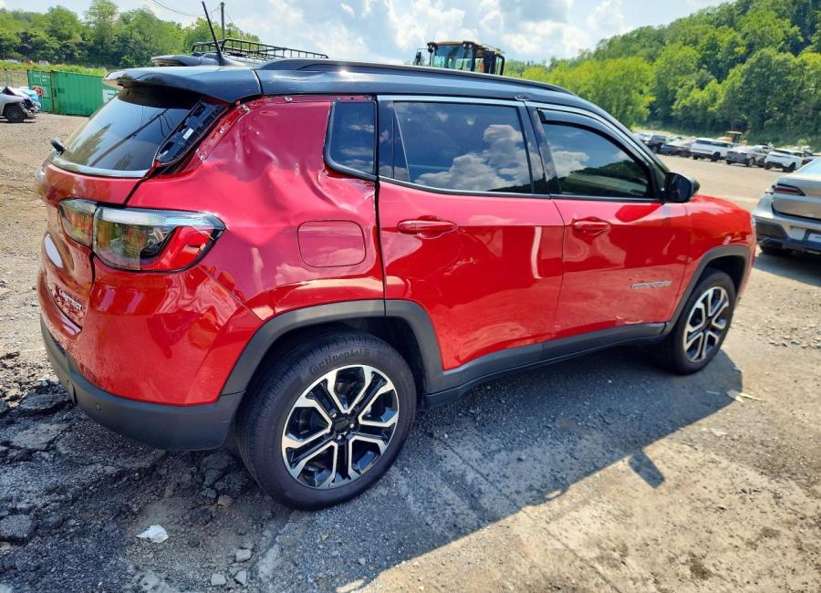 Salvage 2024 Jeep Compass Limited in Red