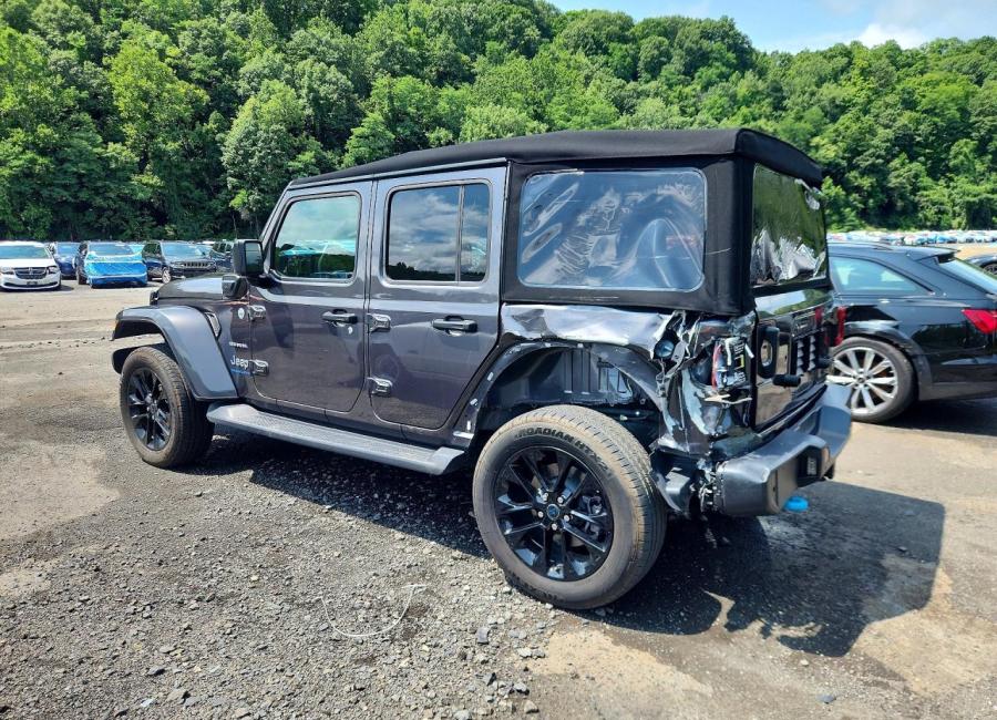 Salvage 2024 Jeep Wrangler Sahara 4xe in Black