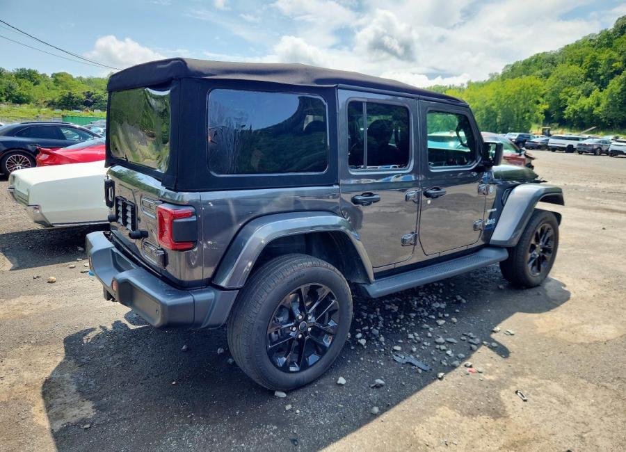 Salvage 2024 Jeep Wrangler Sahara 4xe in Black