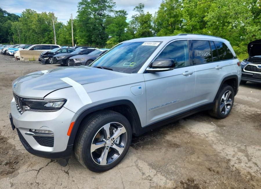 Salvage 2023 Jeep Grand Cherokee Limited 4xe in Silver