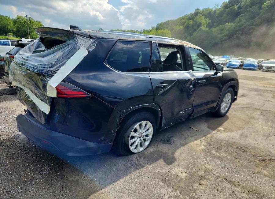 Salvage 2025 Toyota Grand Highlander Xle in Black