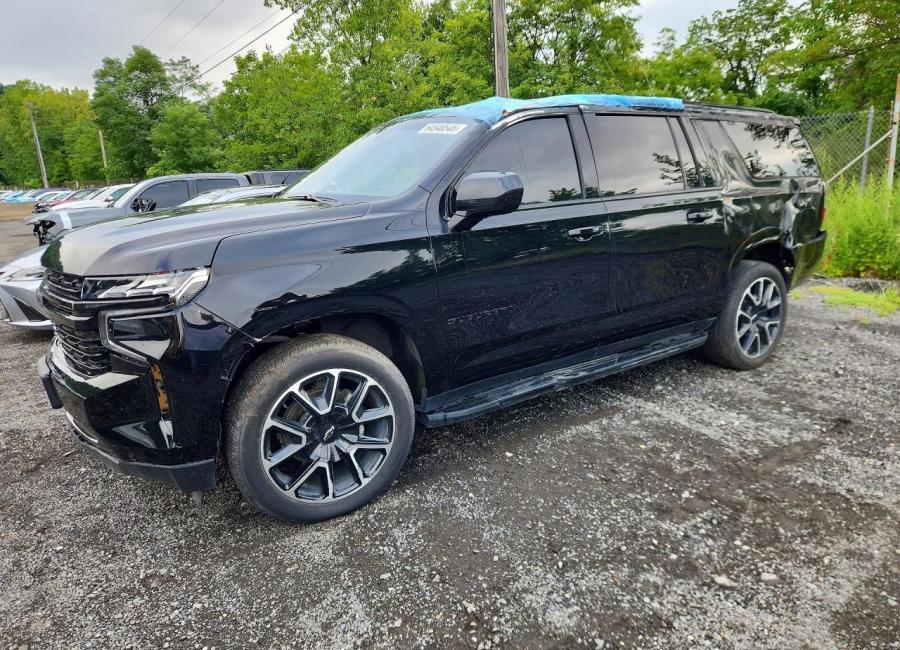 Salvage 2023 Chevrolet Suburban Rst in Black