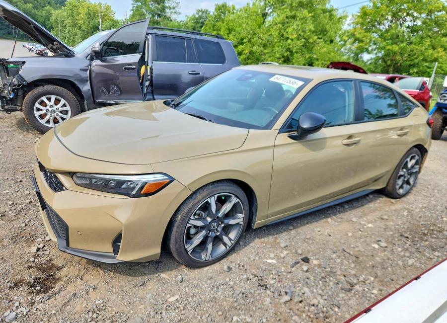 Salvage 2025 Honda Civic Sport Touring in Brown