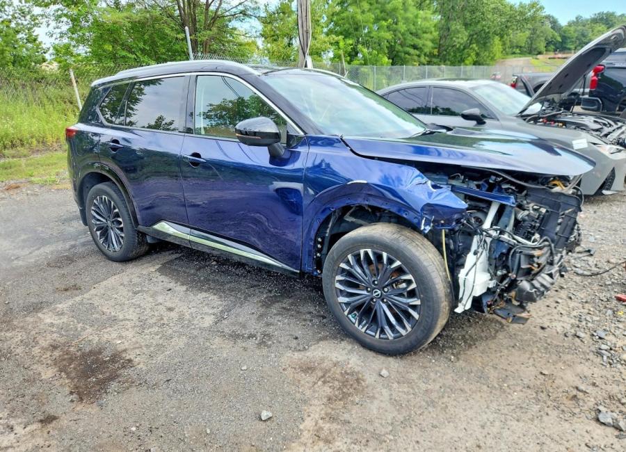 Salvage 2025 Nissan Rogue Platinum in Blue