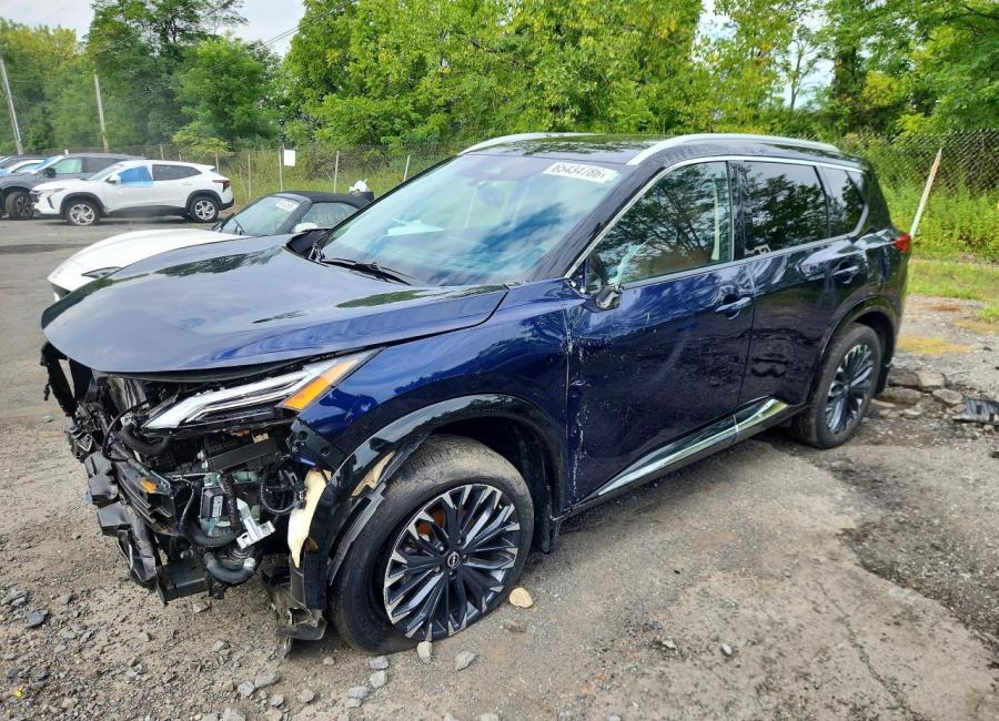 Salvage 2025 Nissan Rogue Platinum in Blue