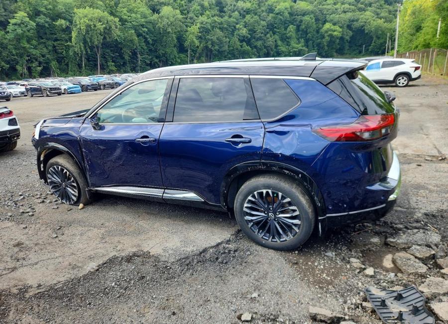 Salvage 2025 Nissan Rogue Platinum in Blue