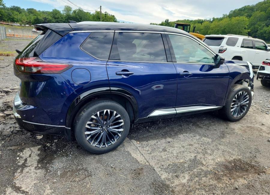 Salvage 2025 Nissan Rogue Platinum in Blue
