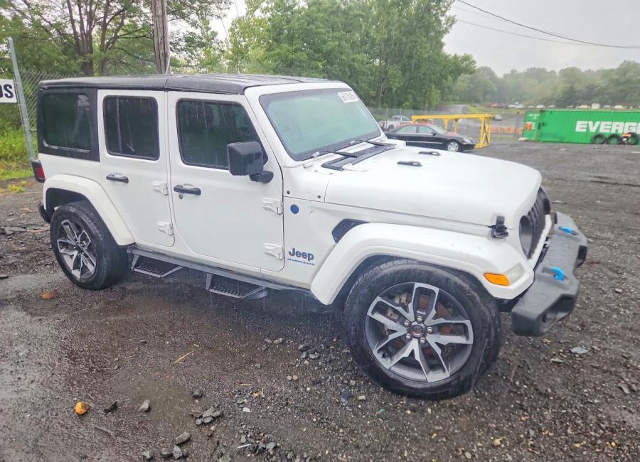 Salvage 2024 Jeep Wrangler 4xe in White