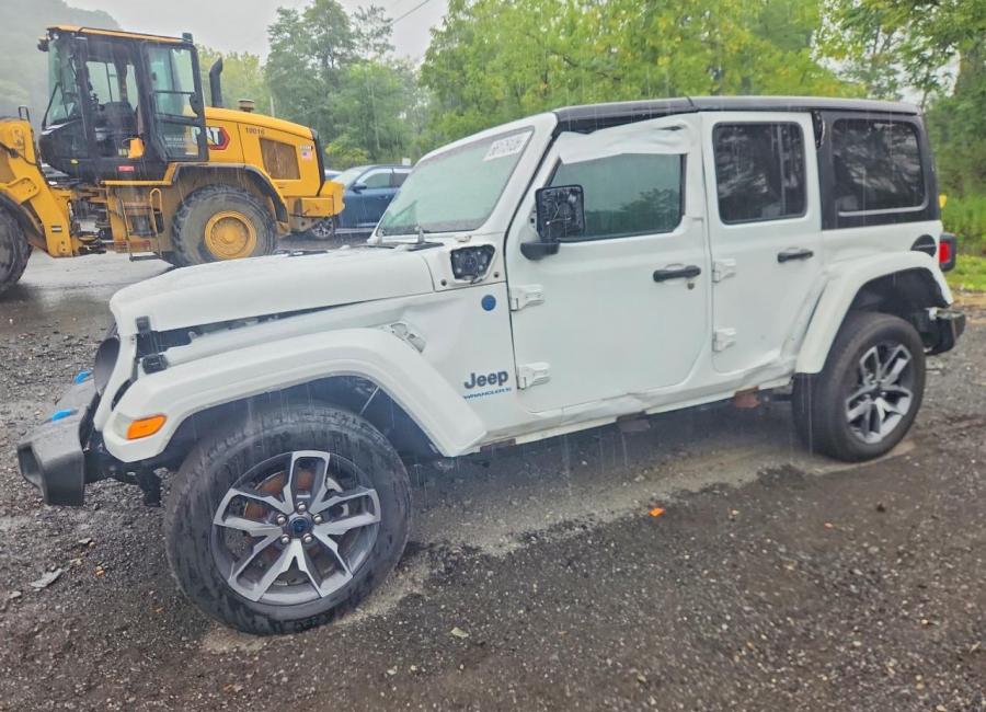 Salvage 2024 Jeep Wrangler 4xe in White
