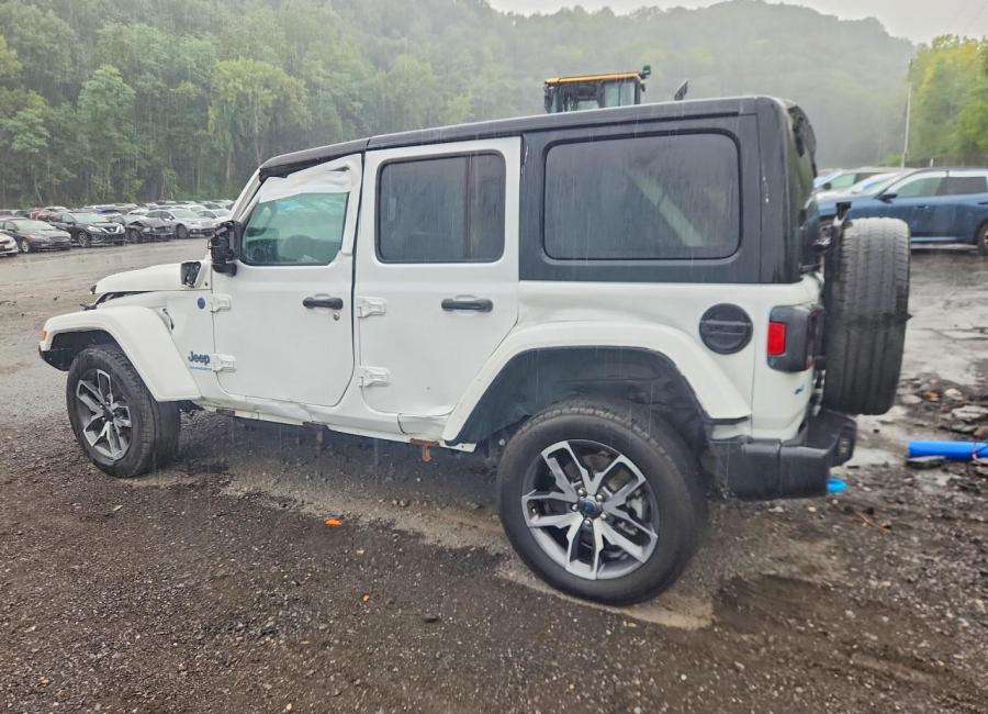 Salvage 2024 Jeep Wrangler 4xe in White