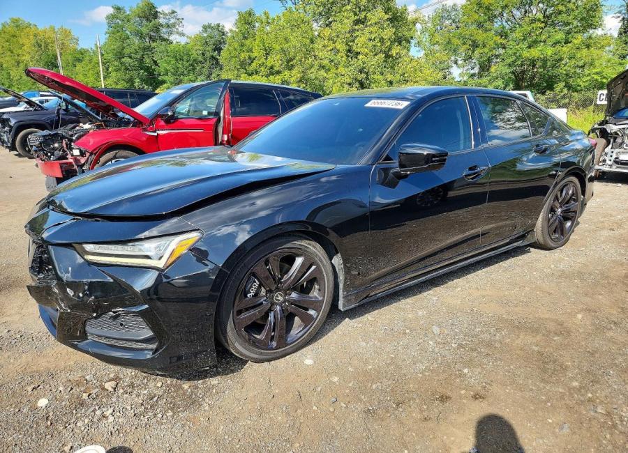 Salvage 2021 Acura Tlx Technology in Black