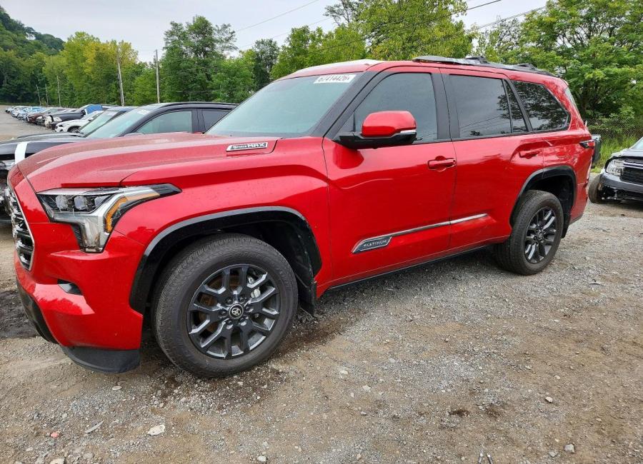 Salvage 2025 Toyota Sequoia Platinum in Burgundy