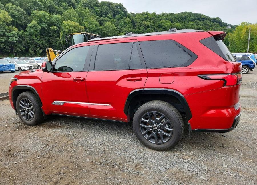 Salvage 2025 Toyota Sequoia Platinum in Burgundy