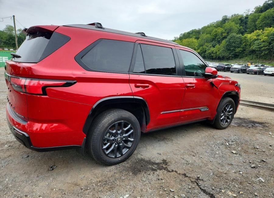 Salvage 2025 Toyota Sequoia Platinum in Burgundy