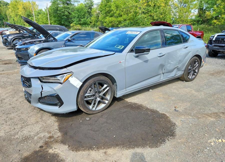 Salvage 2024 Acura Tlx A-spec in Gray