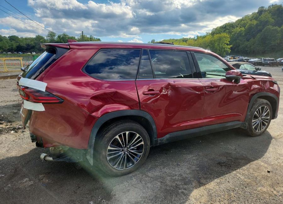 Salvage 2026 Toyota Grand Highlander Hybrid Max Platinum in Burgundy