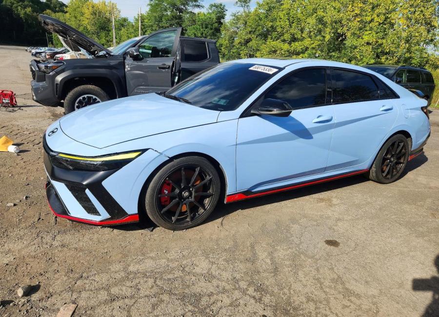 Salvage 2025 Hyundai Elantra N in Blue