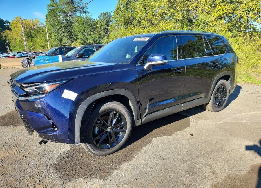 Salvage 2025 Toyota Grand Highlander Hybrid Limited in Blue