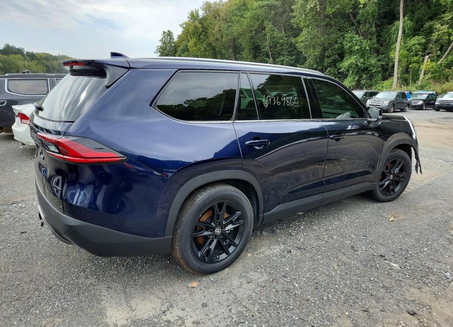 Salvage 2025 Toyota Grand Highlander Hybrid Limited in Blue
