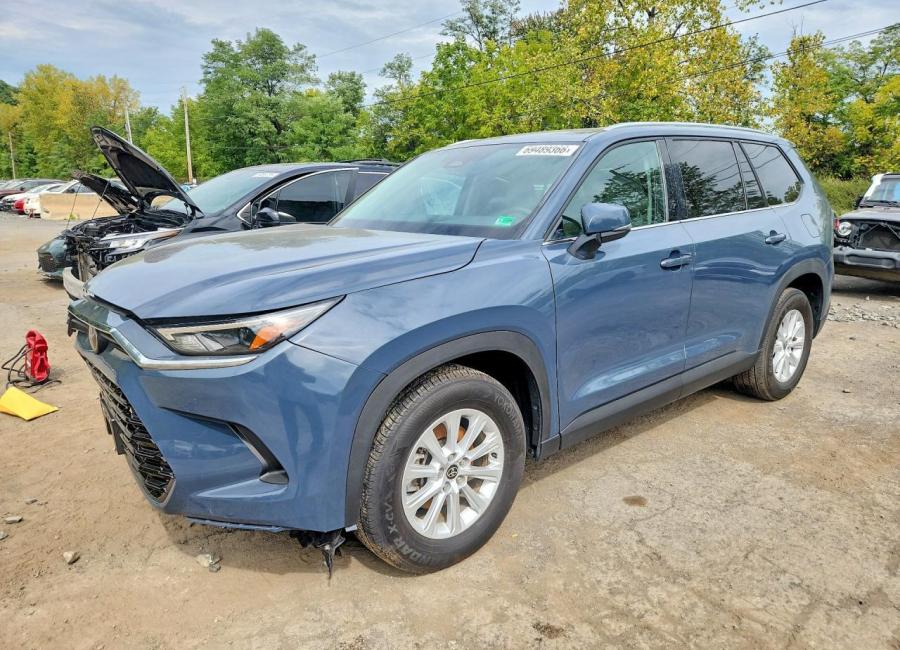 Salvage 2025 Toyota Grand Highlander Hybrid Xle in Blue