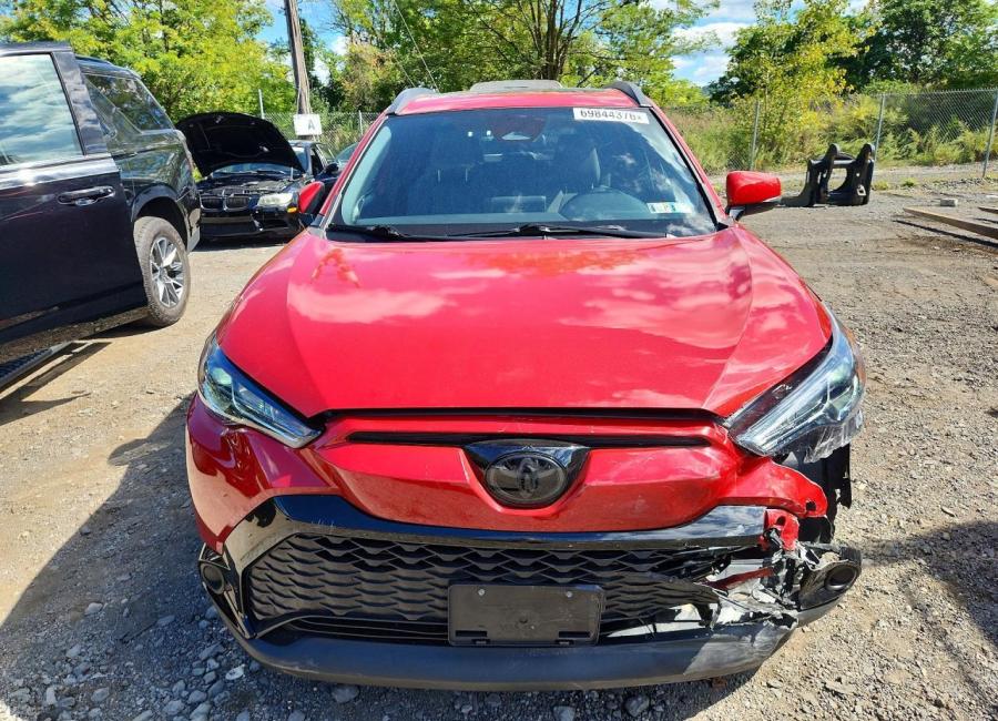Salvage 2024 Toyota Corolla Cross Hybrid Se in Red