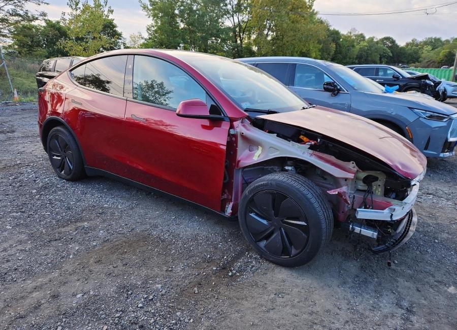 Salvage 2026 Tesla Model Y  in Burgundy