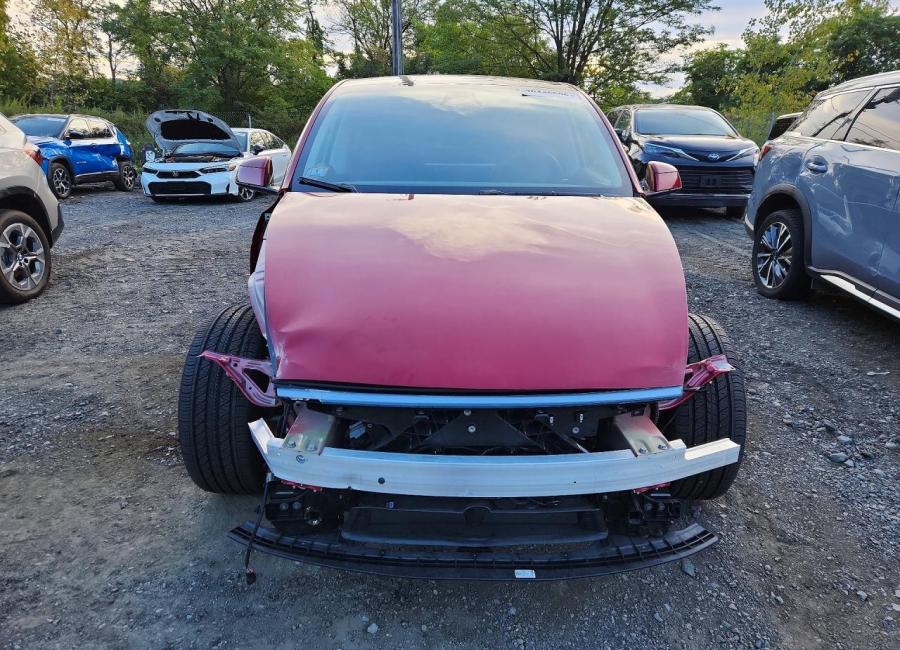 Salvage 2026 Tesla Model Y  in Burgundy