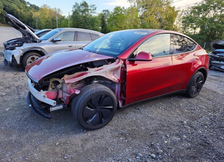 Salvage 2026 Tesla Model Y  in Burgundy