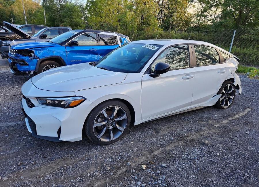 Salvage 2025 Honda Civic Sport Touring in White