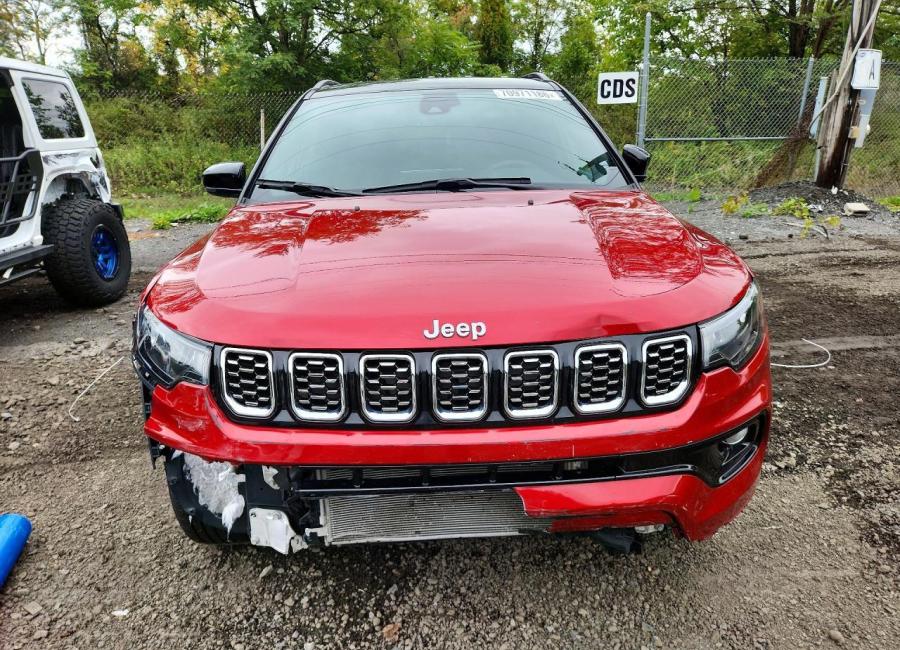Salvage 2025 Jeep Compass Limited in Burgundy