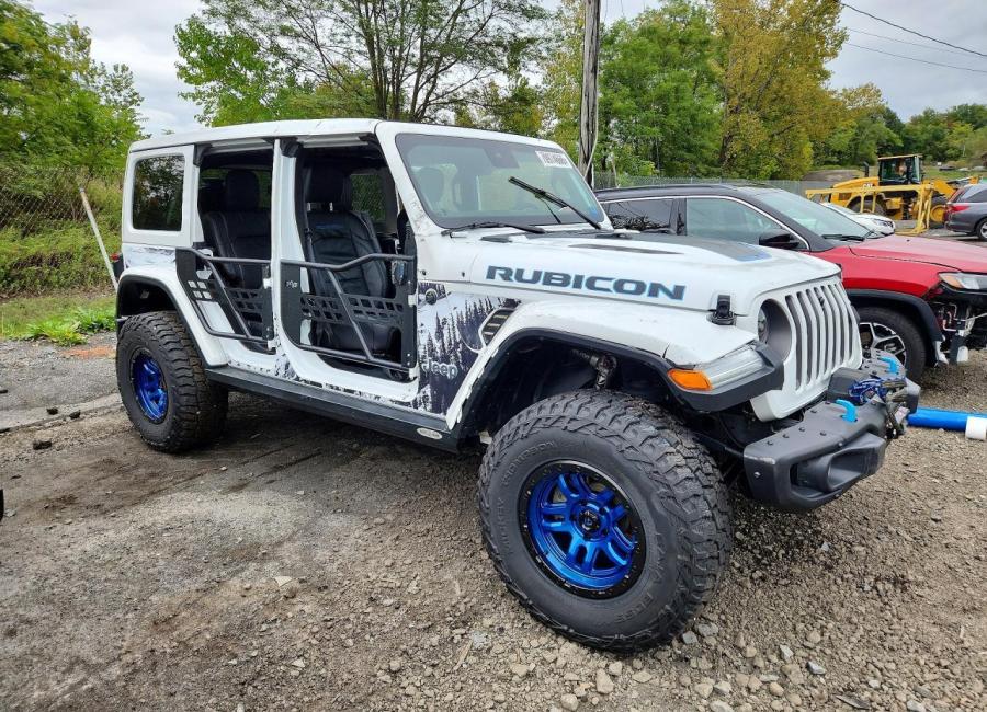 Salvage 2023 Jeep Wrangler Rubicon 4xe in White