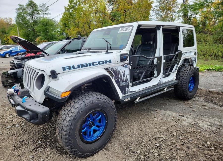 Salvage 2023 Jeep Wrangler Rubicon 4xe in White