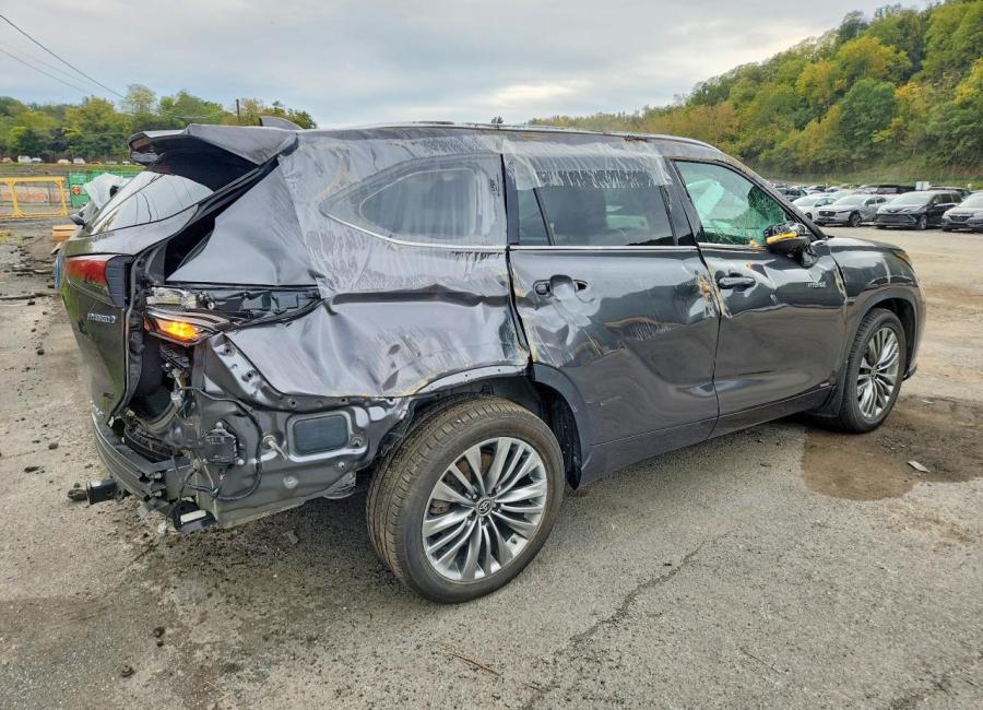 Salvage 2021 Toyota Highlander Hybrid Platinum in Gray
