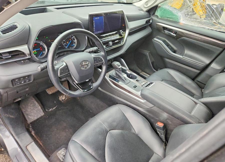 Salvage 2021 Toyota Highlander Hybrid Platinum in Gray