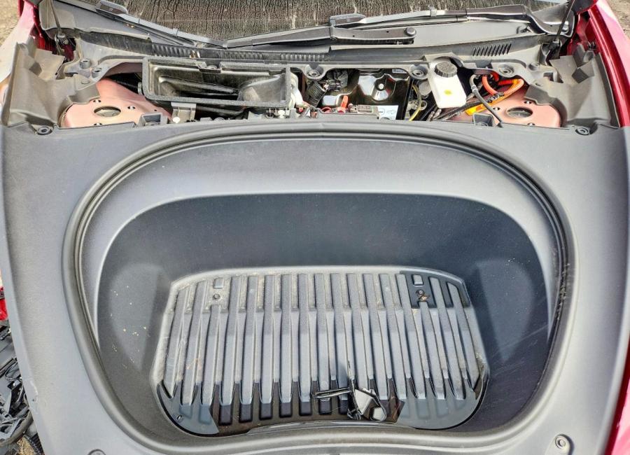 Salvage 2026 Tesla Model 3 Performance in Burgundy