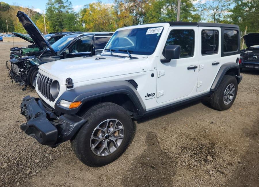 Salvage 2025 Jeep Wrangler  in White