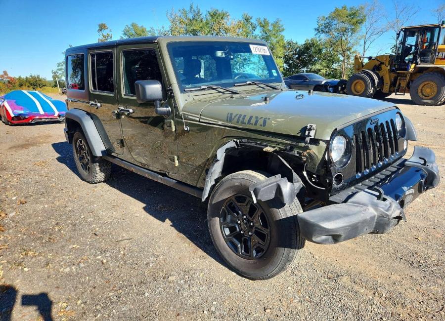 Salvage 2016 Jeep Wrangler Unlimited Sport in Green
