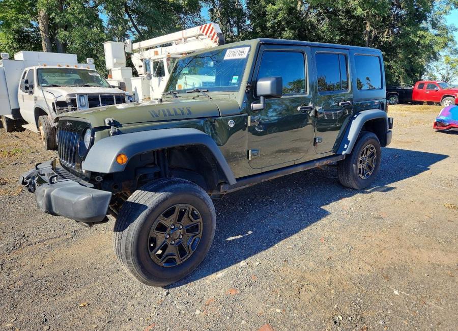 Salvage 2016 Jeep Wrangler Unlimited Sport in Green